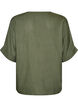 Viscose blouse met crochet detail en knopen, Groen, Packshot image number 1