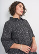 Denim jurk met pailletten en 3/4-mouwen, Zwart, Model image number 3
