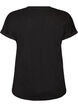 Katoenen T-shirt met bloemenprint, Zwart, Packshot image number 1