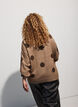 Gebreide blouse met een stippenpatroon, Bruin, Model image number 3