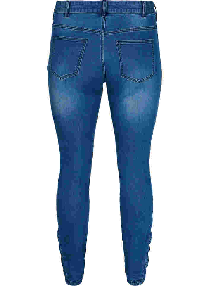 Super slim fit Amy jeans met strikje, Dark blue, Packshot image number 1