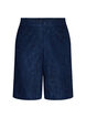 Bermuda shorts van kant met hoge taille, Blauw, Packshot image number 0