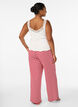 Gestreepte pyjamabroek met een high waist en wijde pijpen, Rood, Model image number 1