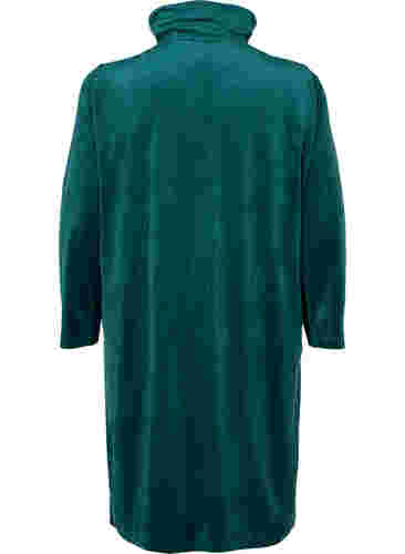 Velours jurk met rits en zakken, Ponderosa Pine, Packshot image number 1