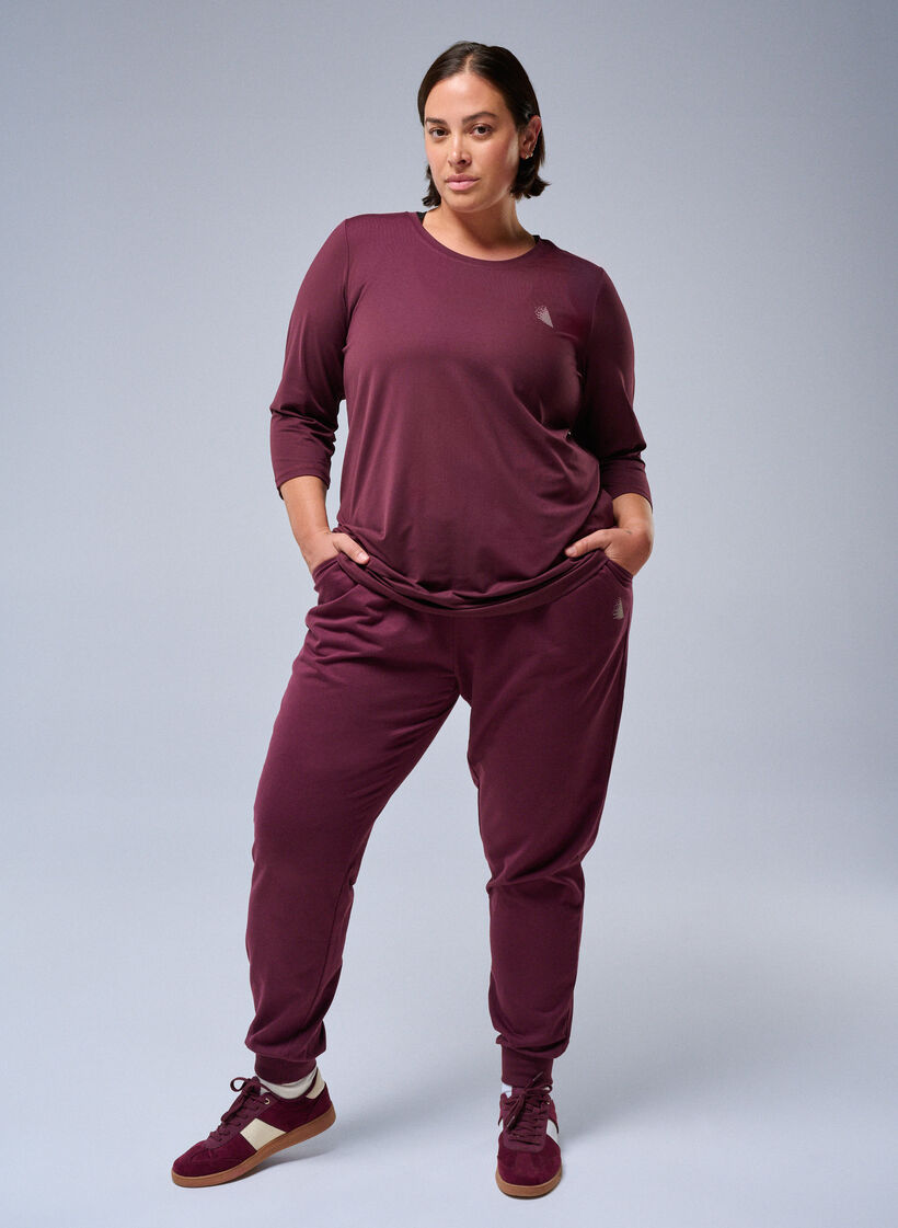 Losse trainingsbroek met zakken, Groen, Image image number 0