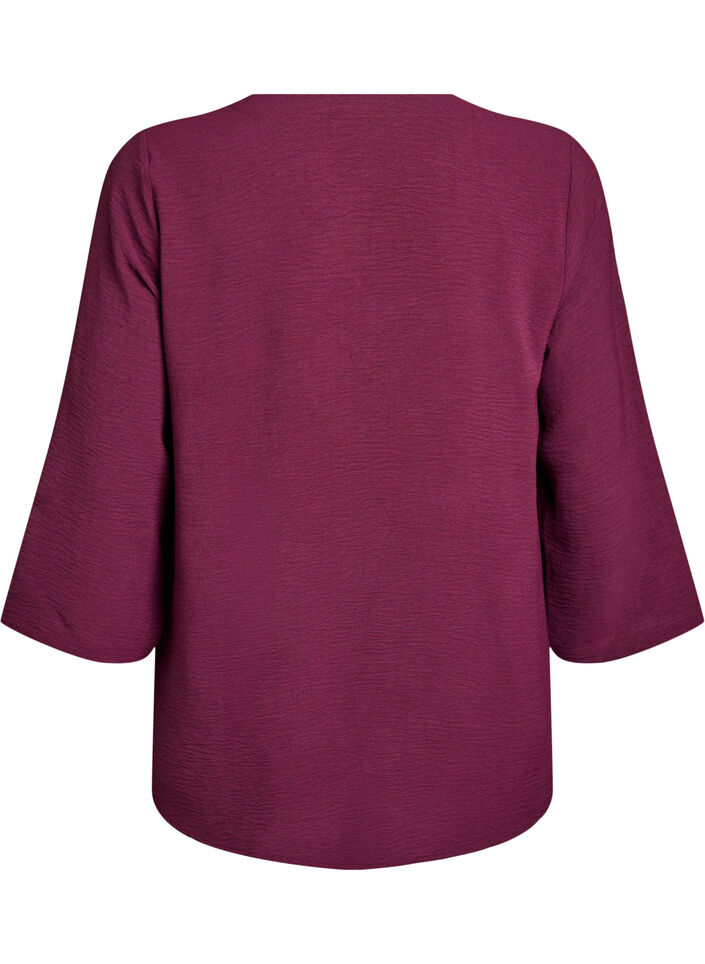 Flash - Blouse met 3/4 mouwen, Donker Bordeaux, Packshot image number 1