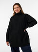 Losse gebreide trui met coltrui, Zwart, Model image number 0