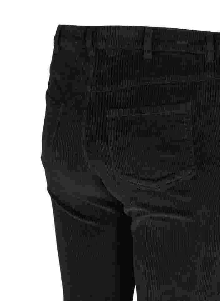 Fluwelen broek met bootcut, Black, Packshot image number 3