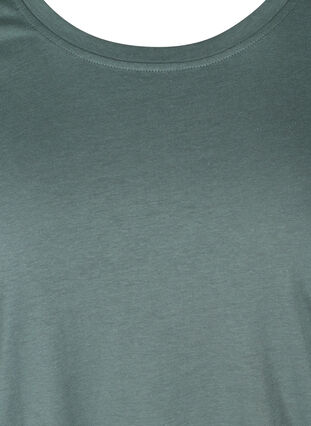 T-shirt met korte mouwen en verstelbare onderkant, Balsam Green, Packshot image number 2