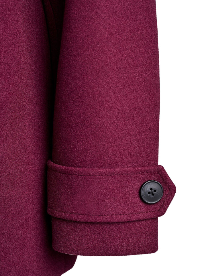 Korte jas met dubbele knoopsluiting, Rood, Packshot image number 4