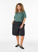 Blouse met kanten inzetstuk en ballonmouwen, Groen, Model image number 1