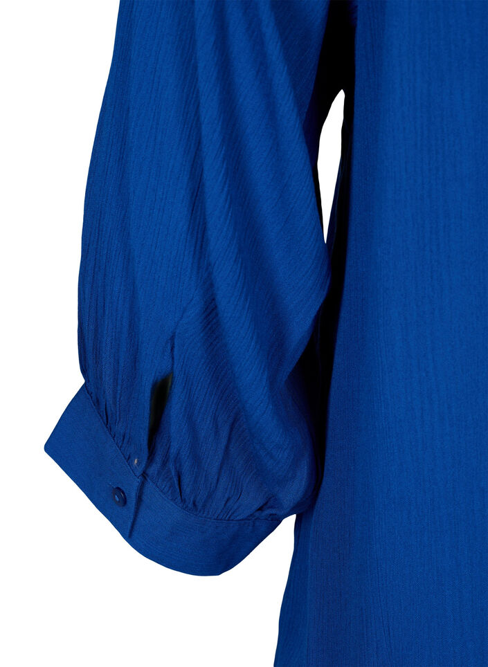 Tuniek van viscose met 3/4-mouwen, Blauw, Packshot image number 3