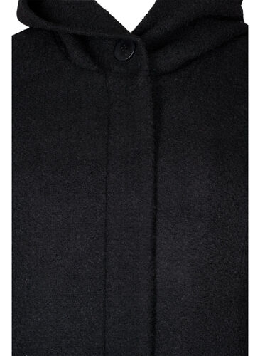 A-lijn jas met capuchon, Black, Packshot image number 2