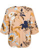 Blouse van Viscose met 3/4 mouw, Blue Flower AOP, Packshot image number 1