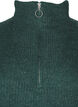 Gebreide trui met hoge hals en rits, Groen, Packshot image number 2