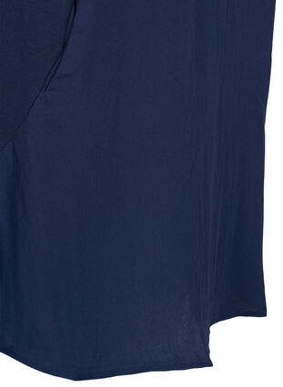 Viscose jurk met korte mouwen en zakken, Navy Blazer, Packshot image number 3