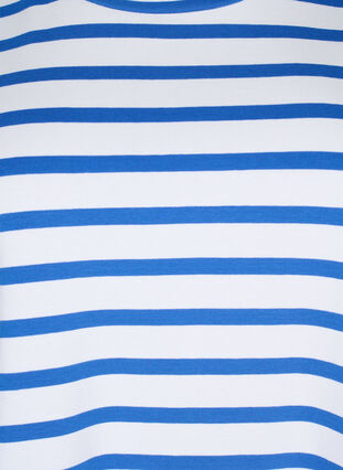 Gestreept T-shirt van biologisch katoen, Blue Stripes, Packshot image number 2