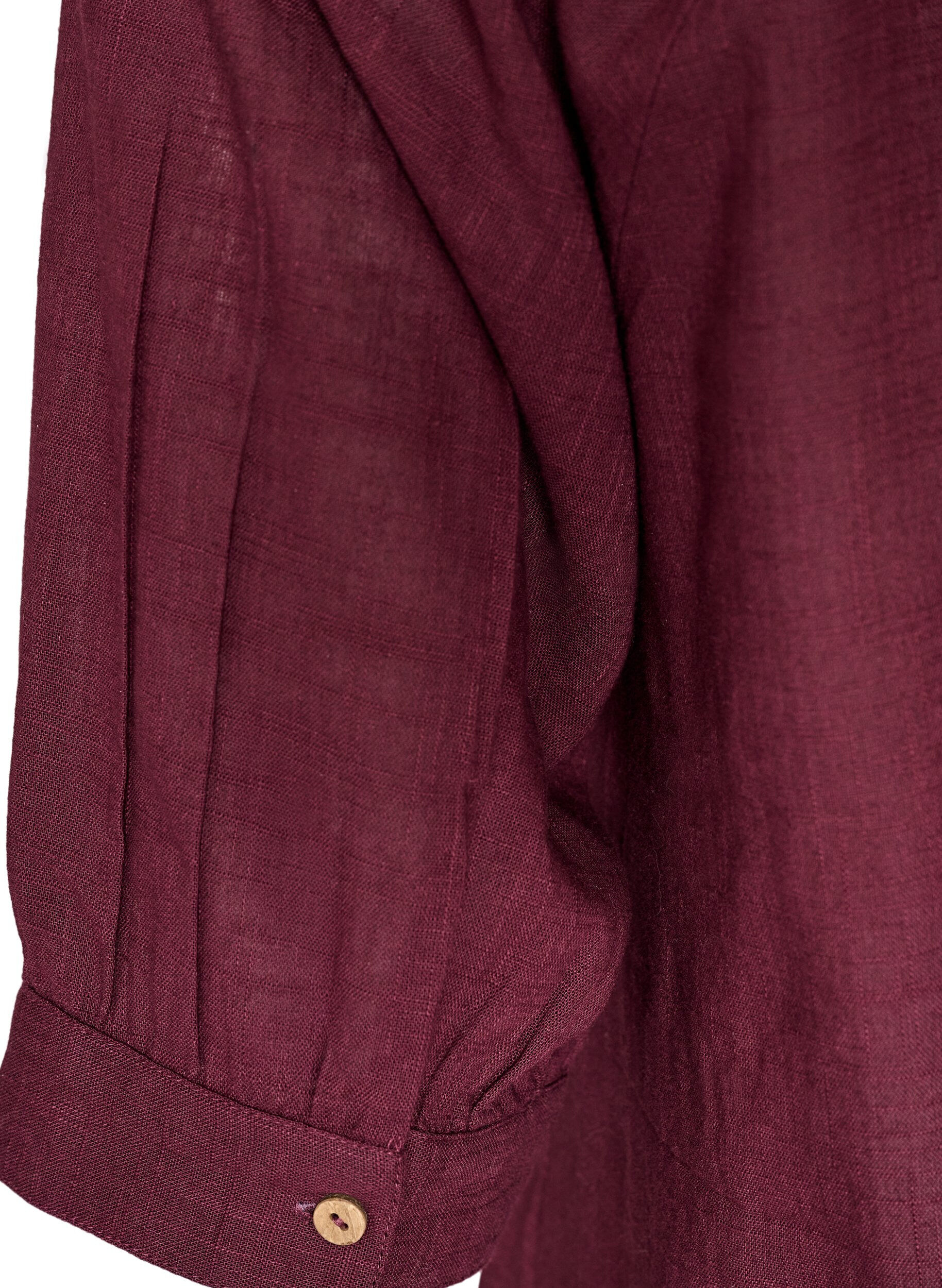 ZizziKatoenen tuniek met V-hals, Rood, Packshot image number 3
