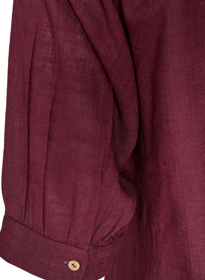 Katoenen tuniek met V-hals, Rood, Packshot image number 3