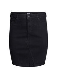 FLASH - Nauwsluitende denim rok, Zwart