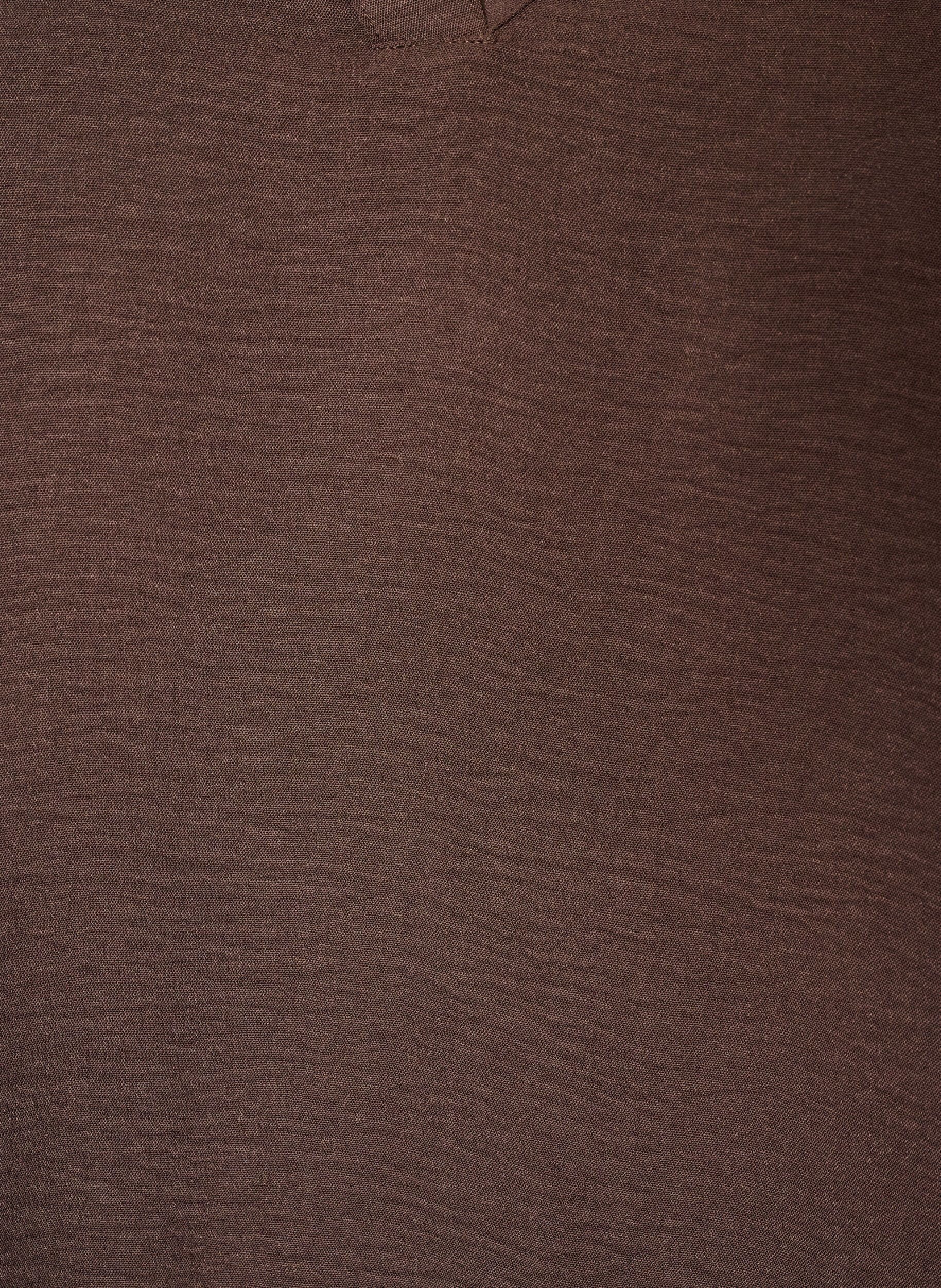 ZizziBlouse met ballonsilhouet en V-hals, Bruin, Packshot image number 2