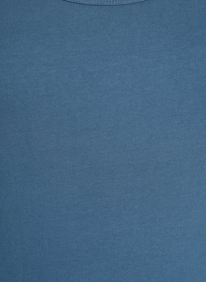 Effen basic top in katoen, Grijs, Packshot image number 2