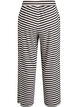 Gestreepte pyjamabroek met een high waist en wijde pijpen, Zwart, Packshot image number 1