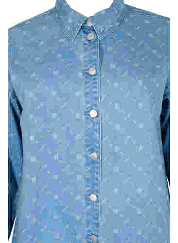 Denim overhemd met print, Light blue denim, Packshot image number 2
