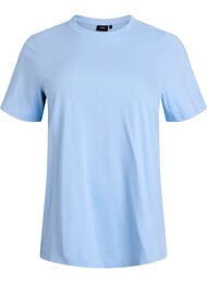 Basic katoenen T-shirt met ronde hals, Blauw