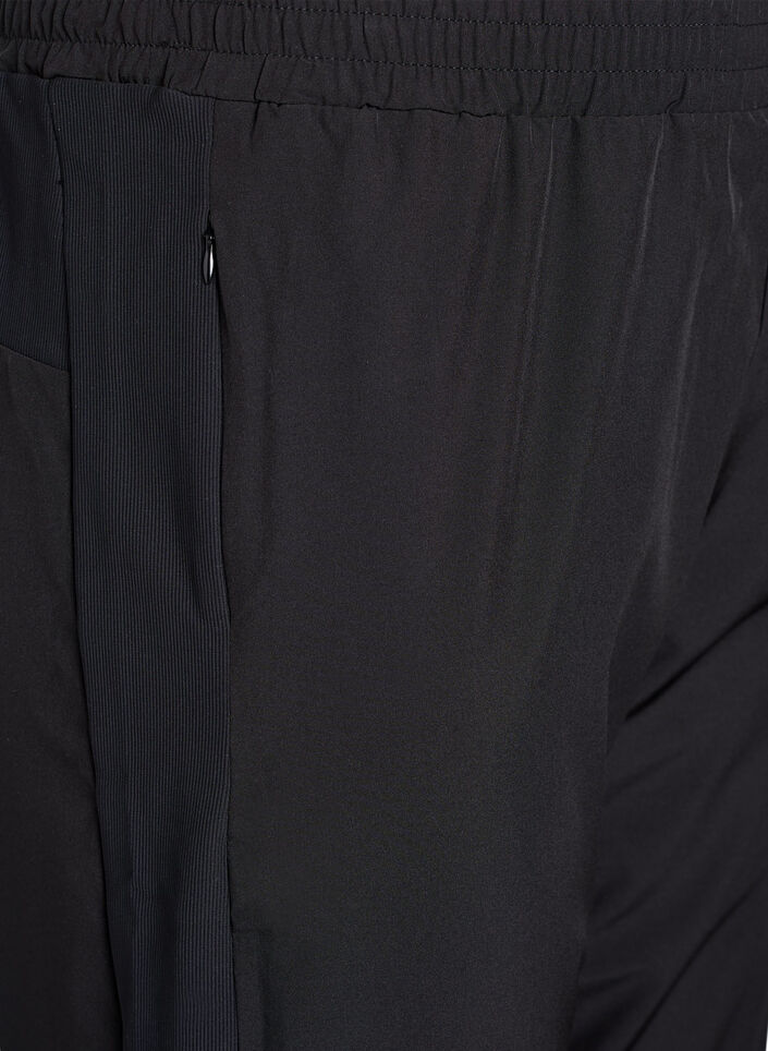 Lichte trainingsbroek met zakken, Zwart, Packshot image number 2