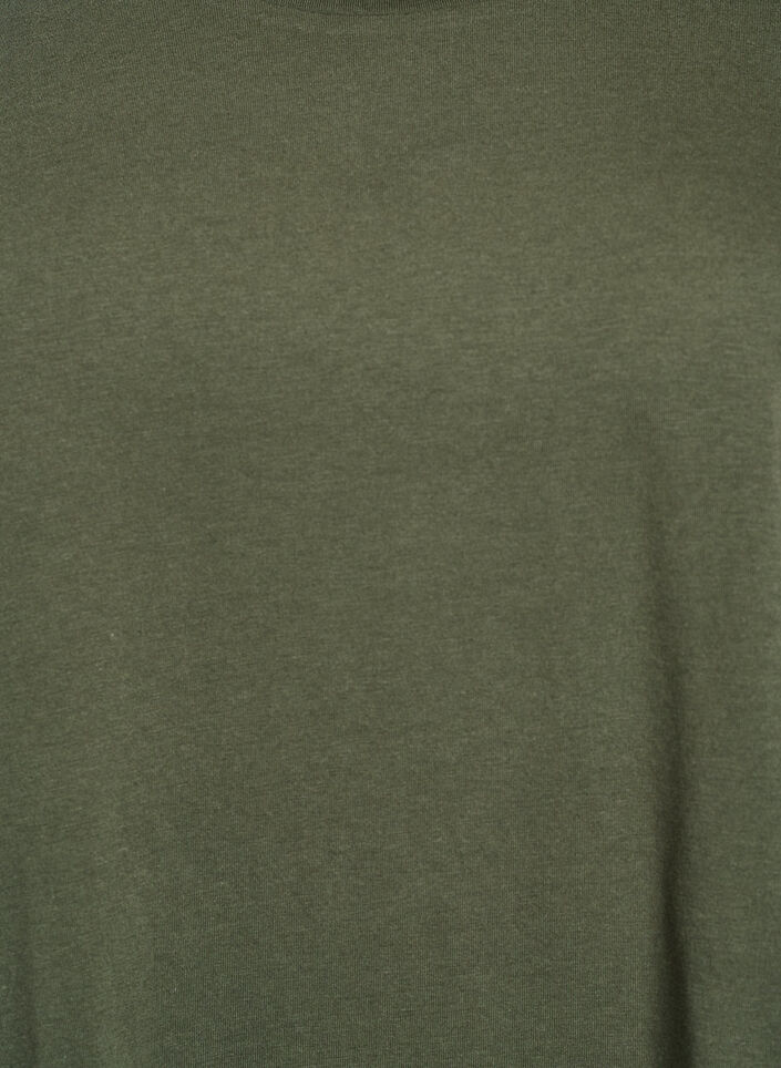 T-shirt met korte mouwen van katoenmix, Groen, Packshot image number 2