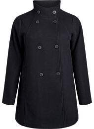 Korte jas met A-lijn vorm, Zwart