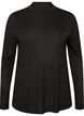 Blouse met hoge hals in viscose jersey, Zwart, Packshot image number 0