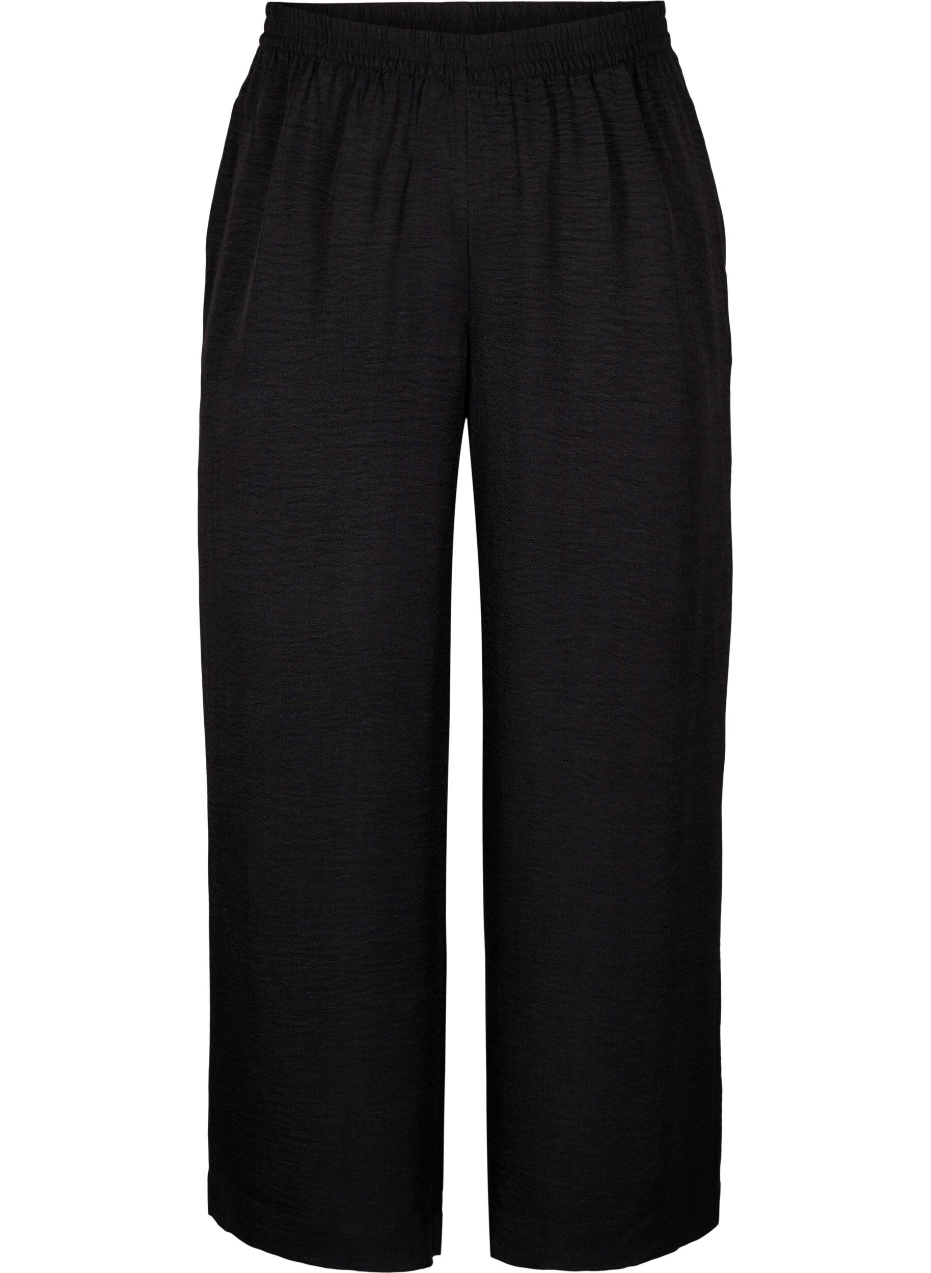 Losse broek met elastische tailleband en zakken