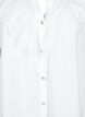 Viscose overhemdblouse met ruches, Bright White, Packshot image number 2