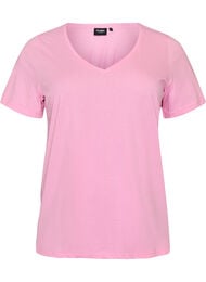 T-shirt met V-hals, Roze