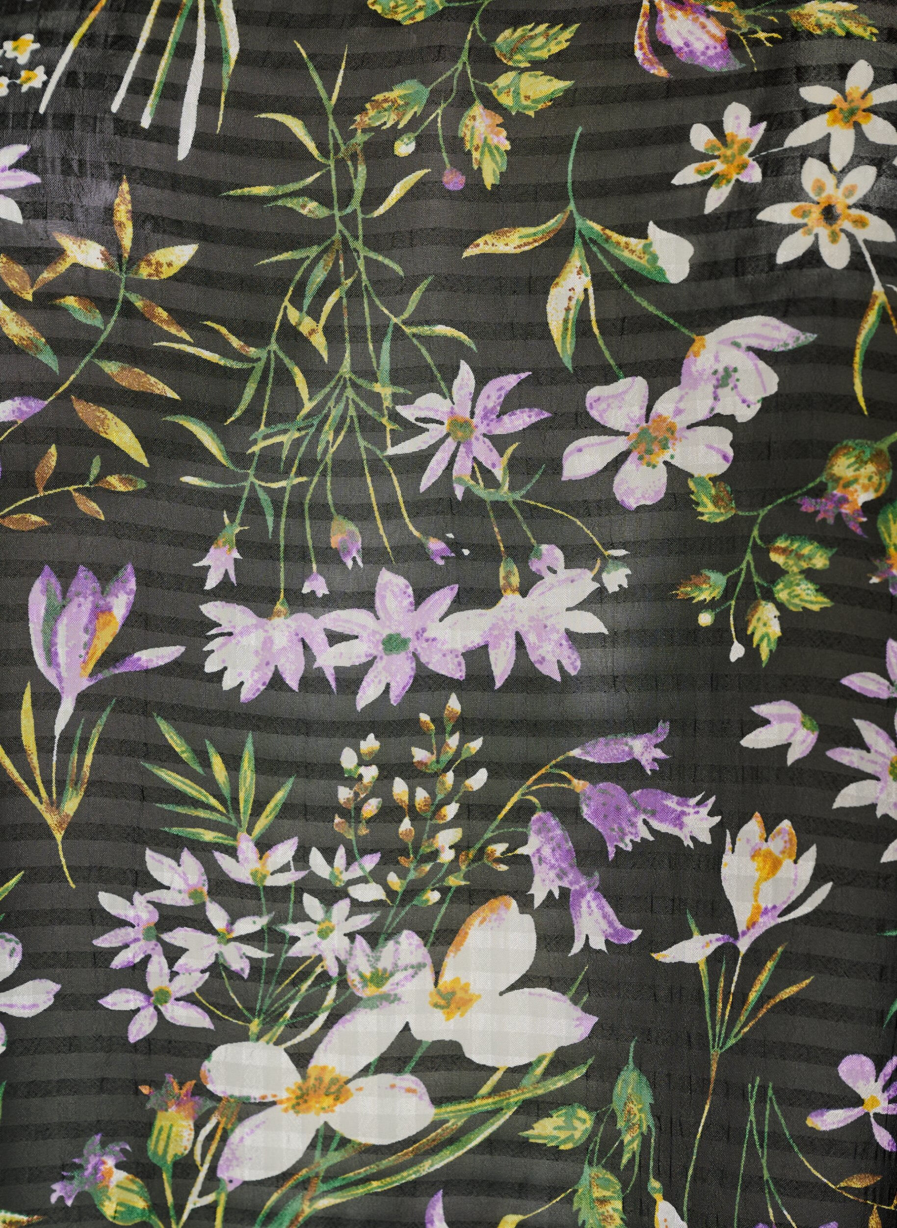 ZizziBlouse met bloemenprint en V-hals, Zwart, Packshot image number 2