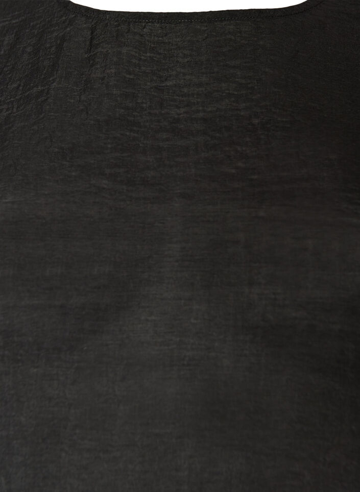 Blouse met ballonavorm en vleermuismouwen, Zwart, Packshot image number 2