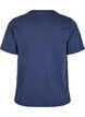 T-shirt met oogjes en print, Navy Washed , Packshot image number 1