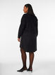 Corduroy overhemdjurk met kraag en knoopsluiting, Zwart, Model image number 2