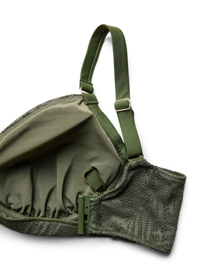 Braziliaanse bikinislip in gestructureerd mesh, Groen, Packshot image number 3