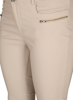 Nauwsluitende capri broek in viscosemix, Pure Cashmere, Packshot image number 2