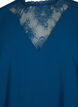 Blouse met lange mouwen en kanten detail, Titan, Packshot image number 2