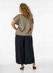 Culotte in viscose met een high waist en wijde pijpen, Zwart, Model image number 1