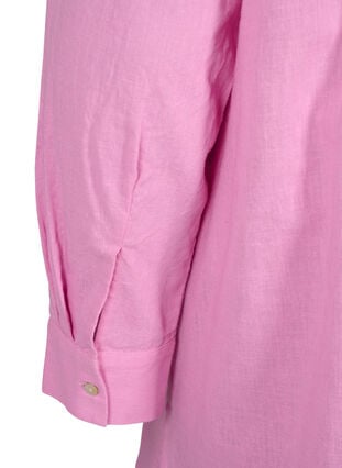 Lang shirt van linnen en katoen, Rosebloom, Packshot image number 4