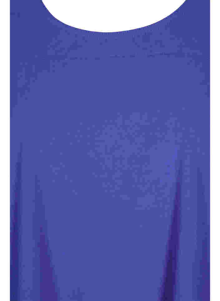 Mouwloze katoenen jurk, Dazzling Blue, Packshot image number 2