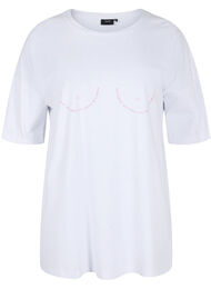 Support the breasts - T-shirt van katoen, White