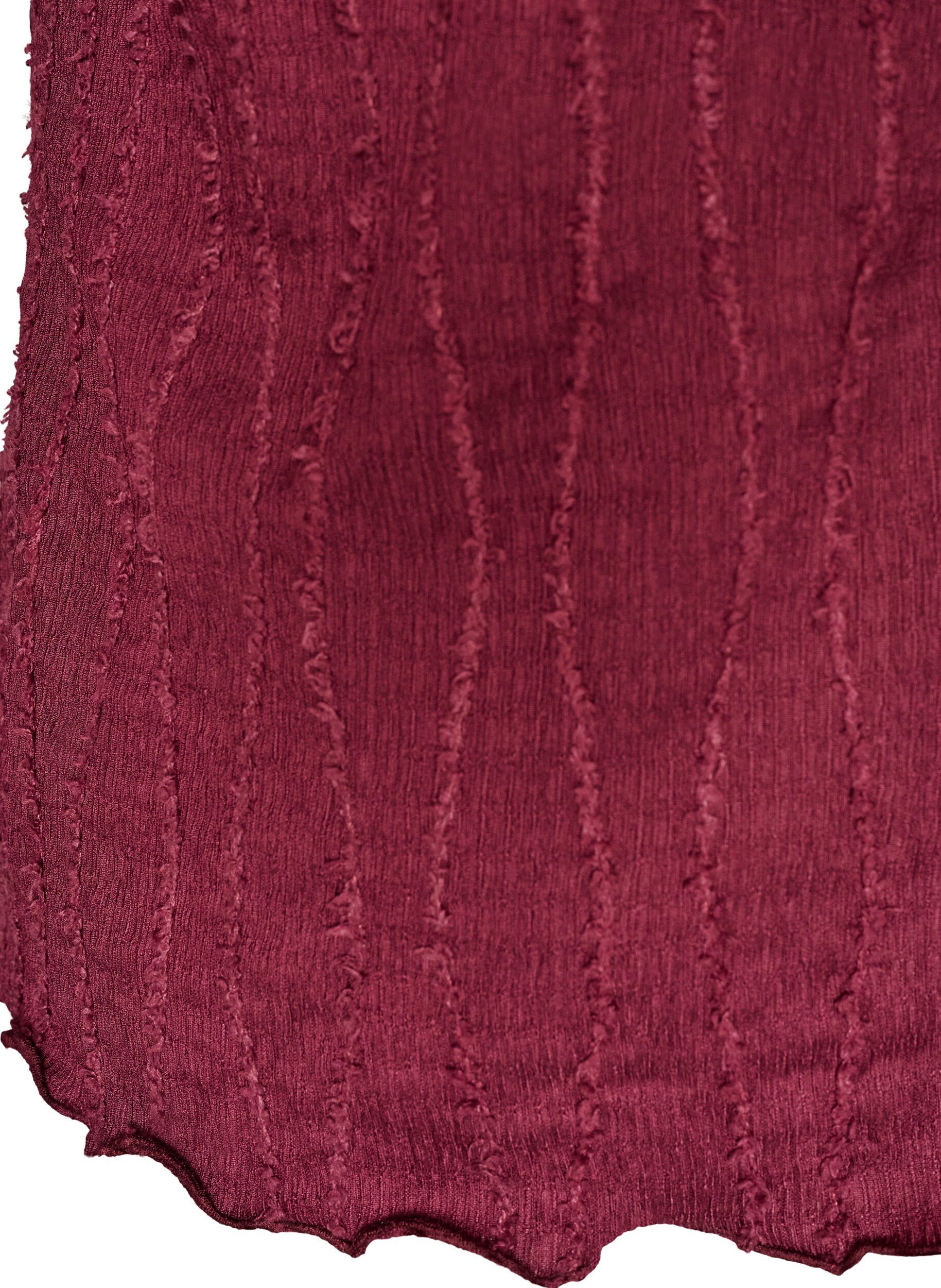 ZizziJersey blouse met een golvende textuur, Rood, Packshot image number 3