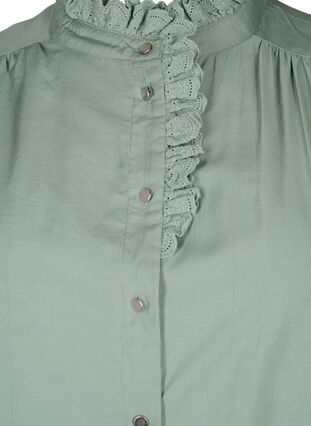 Viscose Shirt Jurk met ruffles, Green Bay, Packshot image number 2