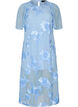 Meshjurk met bloemenapplicaties, Blauw, Packshot image number 0